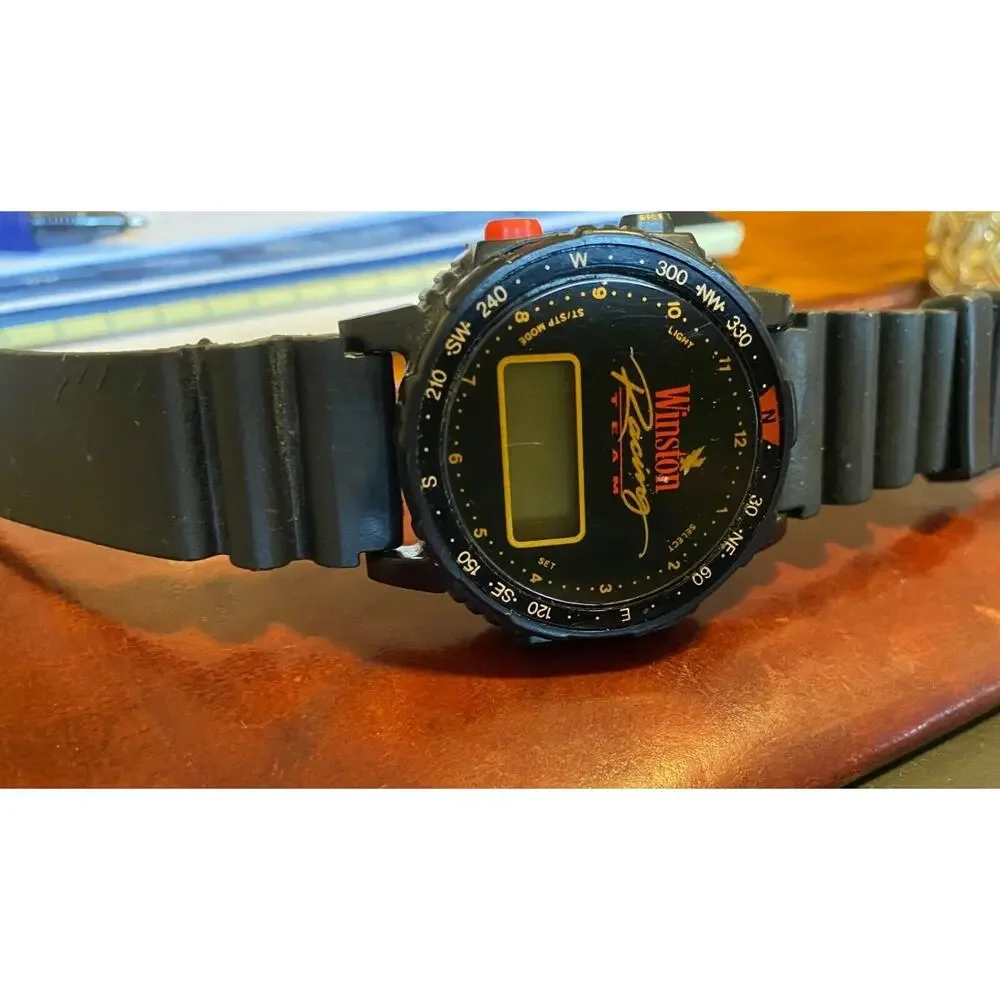 VTG Winston Racing Team Watch, LCD with Poly Band, New Battery